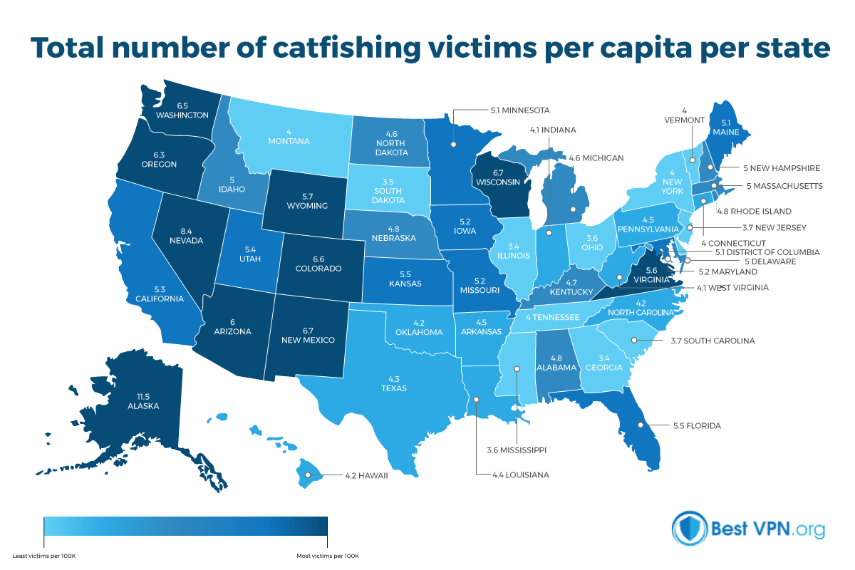 States with the Highest Catfishing Rates (2024) 